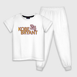 Пижама хлопковая детская KobeBryant 24, цвет: белый