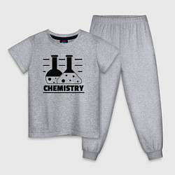 Пижама хлопковая детская CHEMISTRY химия, цвет: меланж