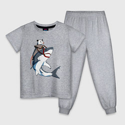 Детская пижама Опоссум верхом на акуле