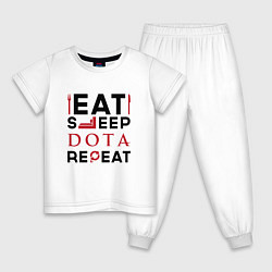 Детская пижама Надпись: Eat Sleep Dota Repeat