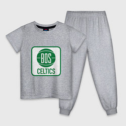 Пижама хлопковая детская Bos Celtics, цвет: меланж
