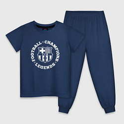 Детская пижама Символ Barcelona и надпись Football Legends and Ch