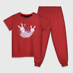 Детская пижама Милые Крольчата В Зонтике