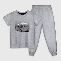Пижама хлопковая детская Honda S2000 Хонда 2000, цвет: меланж