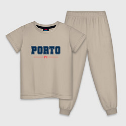 Пижама хлопковая детская Porto FC Classic, цвет: миндальный