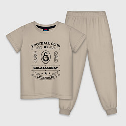 Пижама хлопковая детская Galatasaray: Football Club Number 1 Legendary, цвет: миндальный