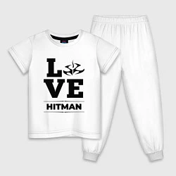 Пижама хлопковая детская Hitman Love Classic, цвет: белый