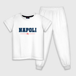 Пижама хлопковая детская Napoli FC Classic, цвет: белый