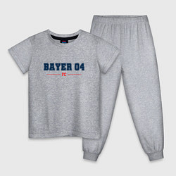 Пижама хлопковая детская Bayer 04 FC Classic, цвет: меланж