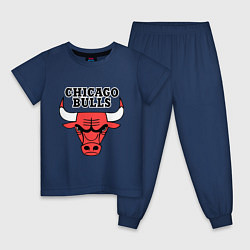 Пижама хлопковая детская Chicago Bulls, цвет: тёмно-синий