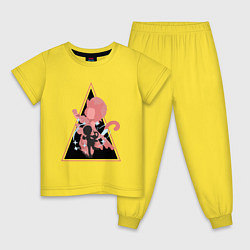 Пижама хлопковая детская Genshin impact Dione Art, цвет: желтый
