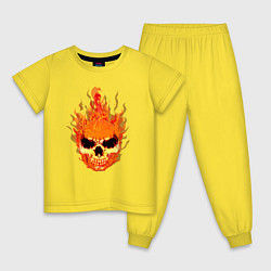 Детская пижама Огненный злой череп