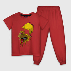 Пижама хлопковая детская Гомер Симпсон - сюрреализм, цвет: красный