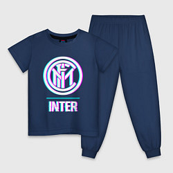 Детская пижама Inter FC в стиле glitch