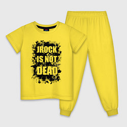 Пижама хлопковая детская JRock is not dead, цвет: желтый