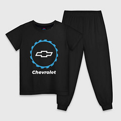 Пижама хлопковая детская Chevrolet в стиле Top Gear, цвет: черный