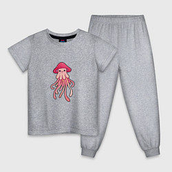 Детская пижама Гридуза Мухомор с щупальцами, медуза в шляпке гриб