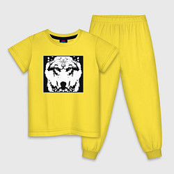 Пижама хлопковая детская Fenrir giant wolf, цвет: желтый