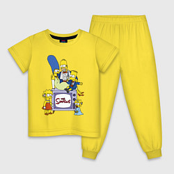 Детская пижама Семейка Симпсонов в праздничных нарядах