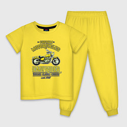 Пижама хлопковая детская Ретро Байк, цвет: желтый