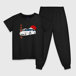 Пижама хлопковая детская Nissan 180SX JDM, цвет: черный