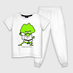 Пижама хлопковая детская Choppin Brocco Lee, цвет: белый