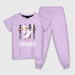 Пижама хлопковая детская Capoeira - contactless combat, цвет: лаванда