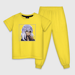 Пижама хлопковая детская Камуи, цвет: желтый