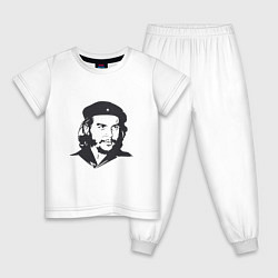 Пижама хлопковая детская Че Гевара, Эрнесто, цвет: белый