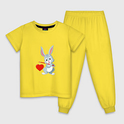 Детская пижама Влюблённый кролик