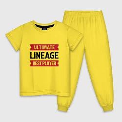 Пижама хлопковая детская Lineage: Ultimate Best Player, цвет: желтый