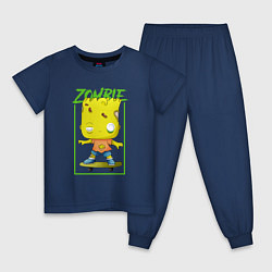Пижама хлопковая детская Funko pop Bart, цвет: тёмно-синий