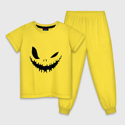 Пижама хлопковая детская Scarecrow face, цвет: желтый
