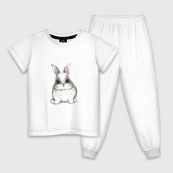 Детская пижама Милый белый кролик