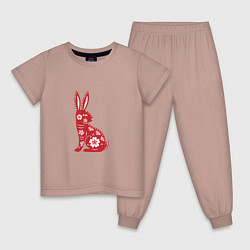 Детская пижама Красный заяц