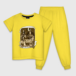 Пижама хлопковая детская The Addams Family, цвет: желтый