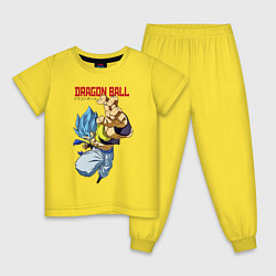 Пижама хлопковая детская Dragon Ball - Бросок, цвет: желтый
