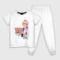 Детская пижама Пауэр читает книгу