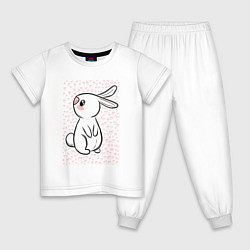 Детская пижама Милый кролик и много сердечек