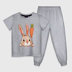 Детская пижама Заяц с морковкой