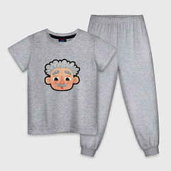 Детская пижама Мультяшная голова Эйнштейна