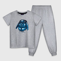 Пижама хлопковая детская Символ 2023 - Кроляка - подозревака, цвет: меланж