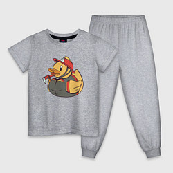 Детская пижама Резиновая утка пожарный