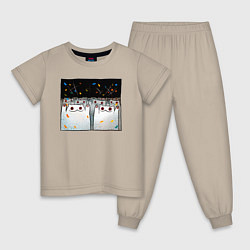 Детская пижама Мрачные коты празднуют