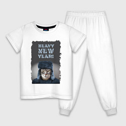 Детская пижама Котяра в шапке ушанке