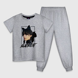 Детская пижама Wednesday Black cat