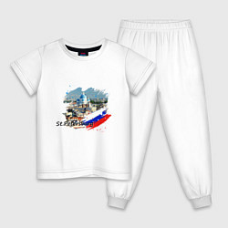 Детская пижама Санкт-Петербург и флаг России