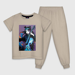 Детская пижама Уэнсдэй на виолончели