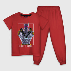 Пижама хлопковая детская Killer Queen anime, цвет: красный