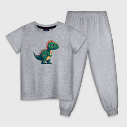 Детская пижама Динозаврик пиксельный